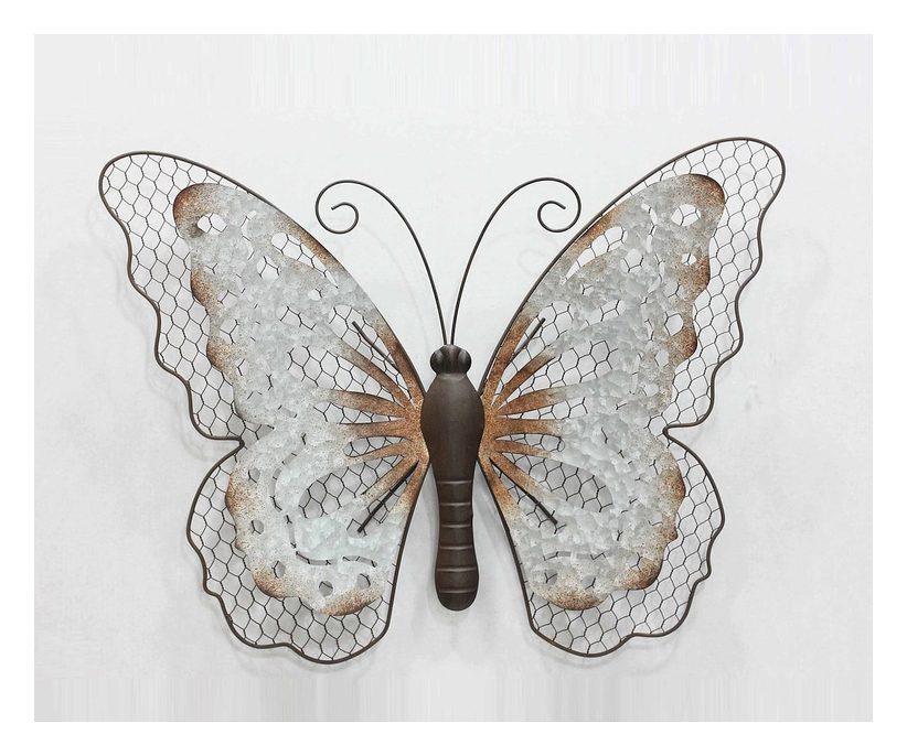 Galvanized butterfly wall art