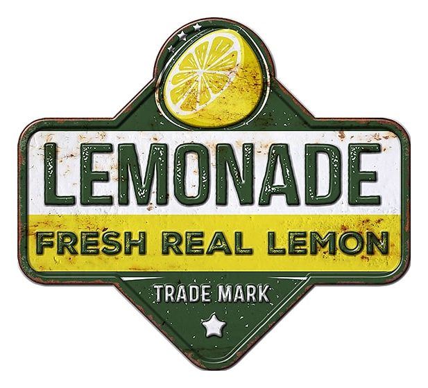 Lemonade vintage metal sign