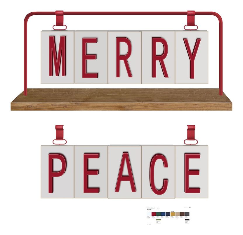Merry Peace hanging letter board