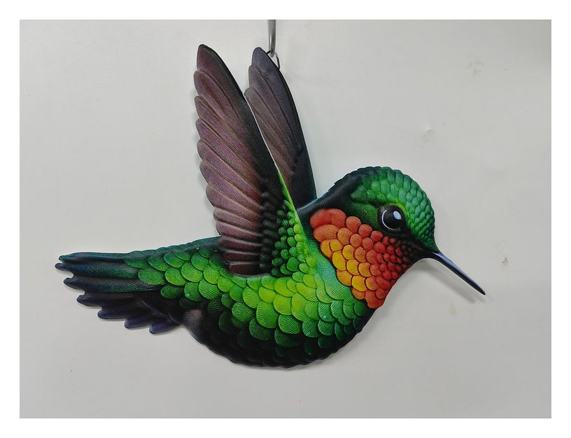 Hummingbird metal wall art