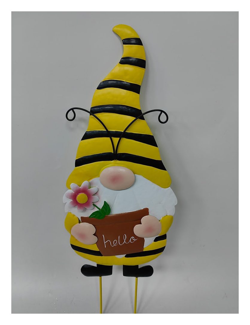 Bee gnome garden stake