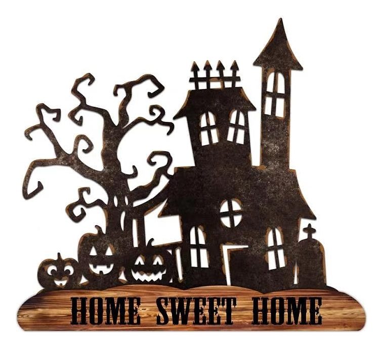 Home Sweet Home haunted house standing sign
