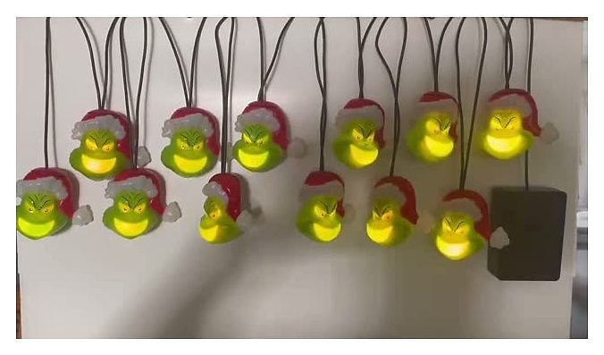 Halloween glowing pumpkin LED light string