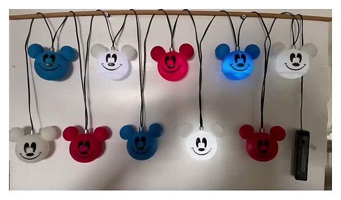 Halloween skull and mouse-head LED light string